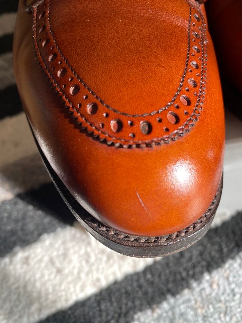 ★美品旧 エドワードグリーン バタフライ ローファー 7.5ブラウン