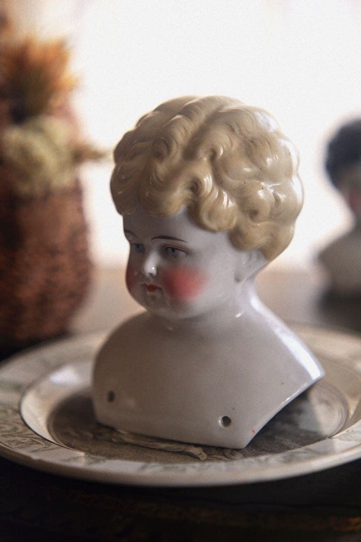 アンティーク チャイナヘッドドール ブロンド ビスクドール ブライス 蚤の市