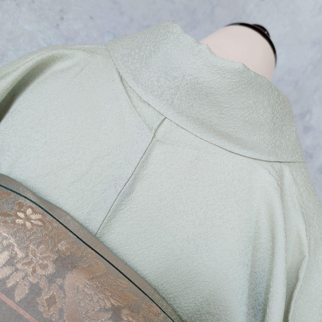 色無地　着物　フルセット　正絹　Sサイズ　ライムグリーン　O5