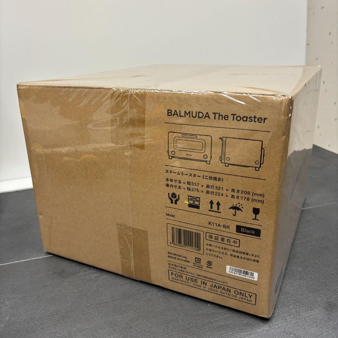 未使用　バルミューダ　ザ・トースター スチームトースターブラック　K11A-BK