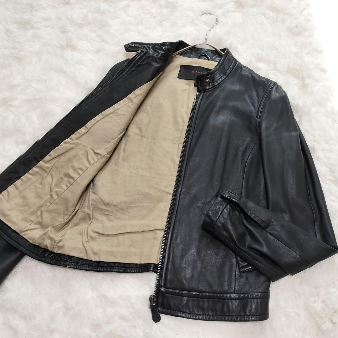 専用☆美品 希少サイズ COACH シープスキン シングルライダース XS