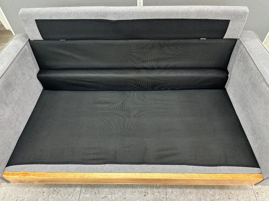 2人掛けソファ　ロータイプソファ可能　グレー