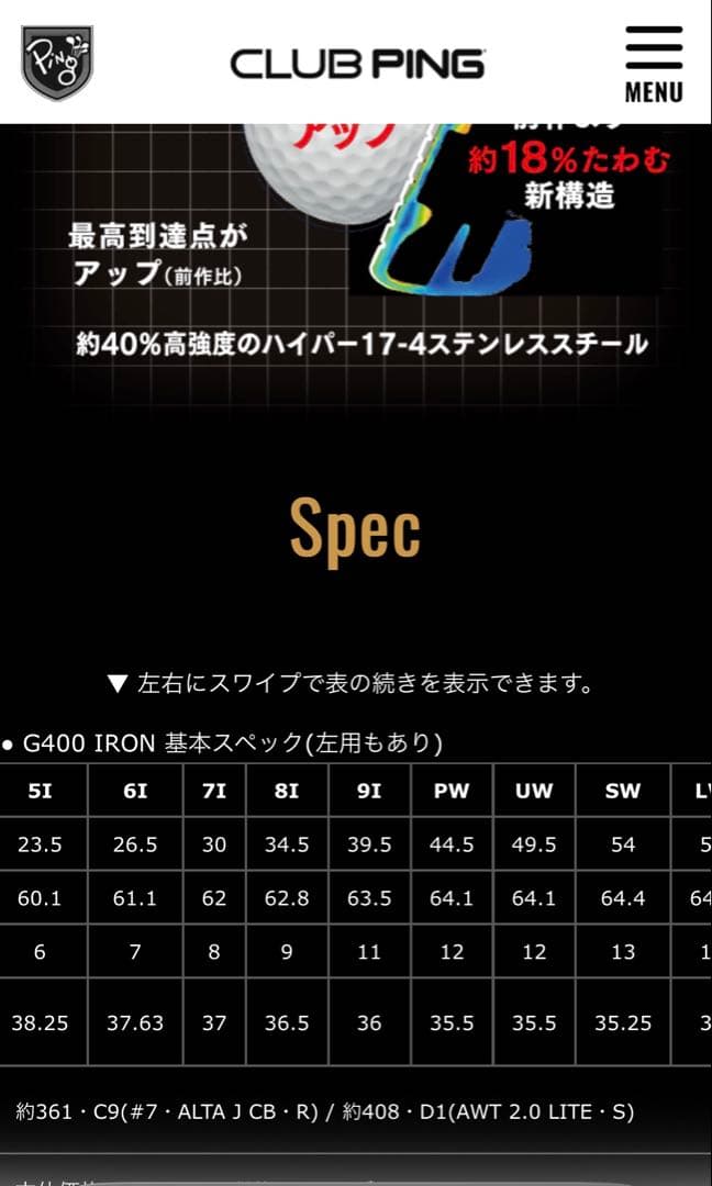 【名器】G400 modus105 フレックスs アイアンセット