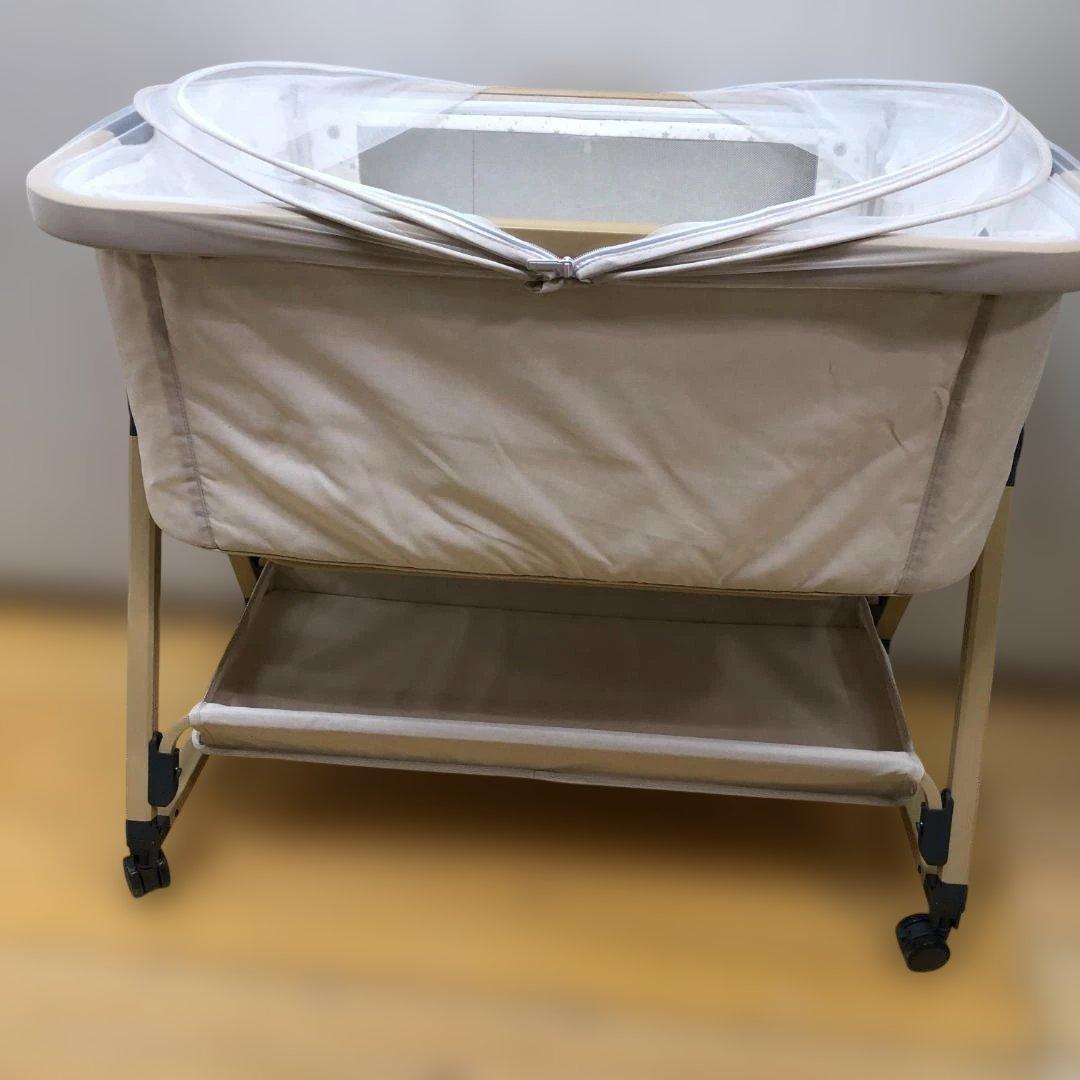 HZDMJ ベビーベッド ベビーサイドベッド キャスター付 112956-2