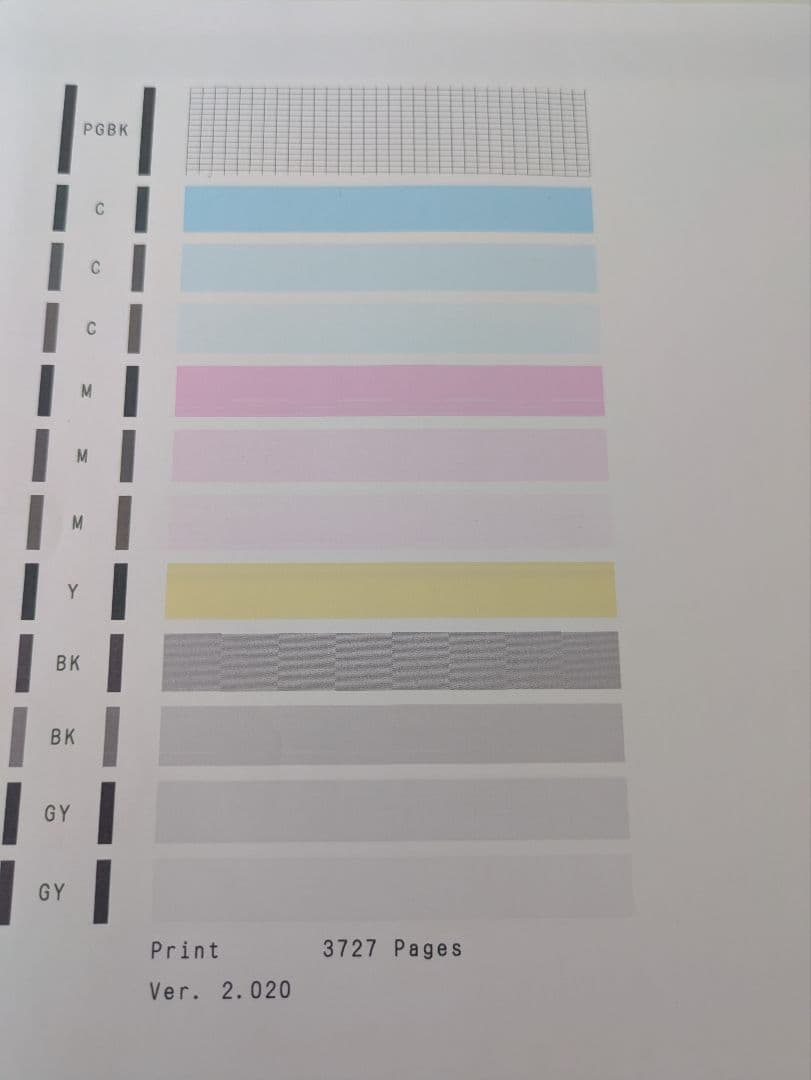 Canon PIXUS TS8630 印刷枚数 3730枚 No.169