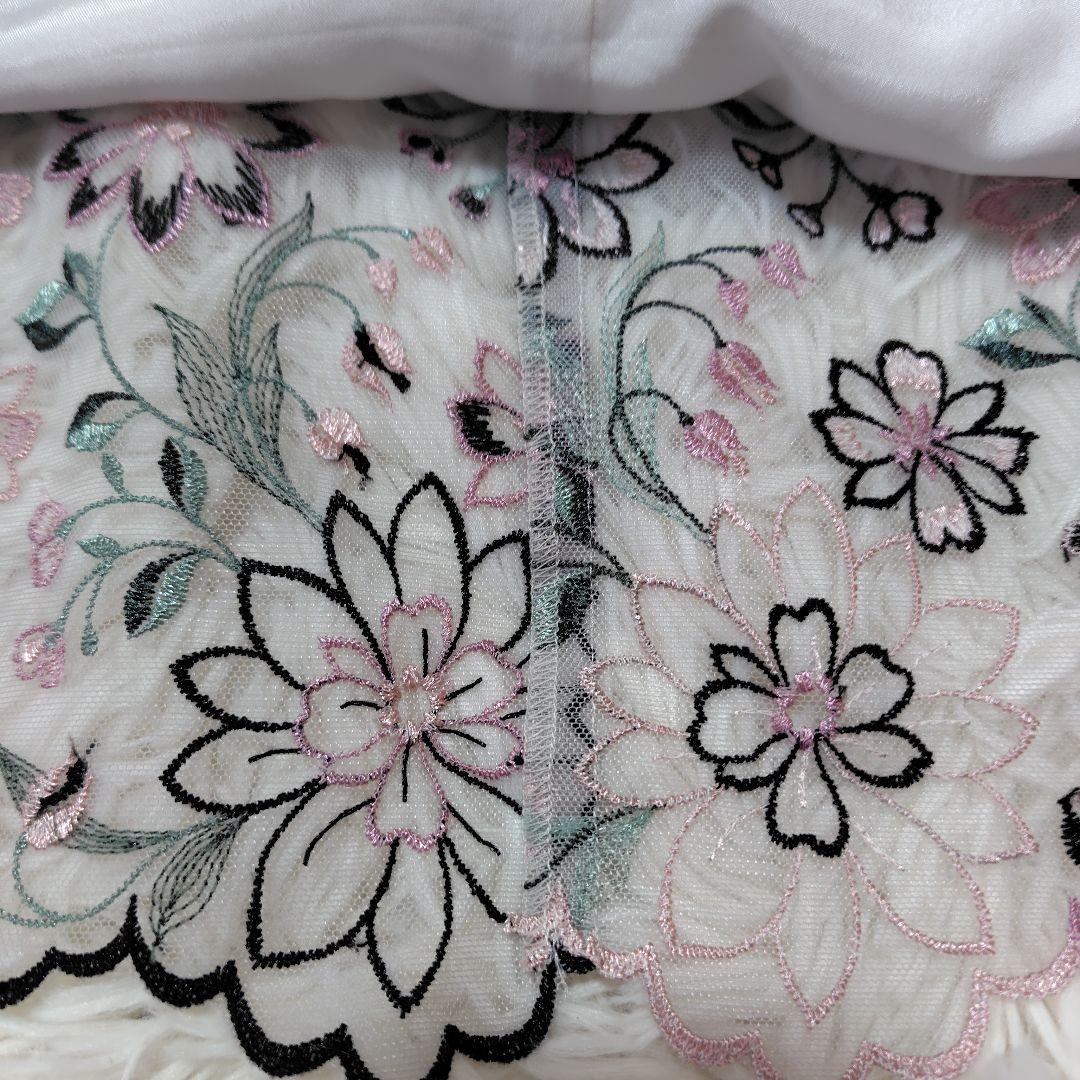 【極美品♡希少42】ローズティアラジュエル　高級フラワーチュール刺繍ワンピース