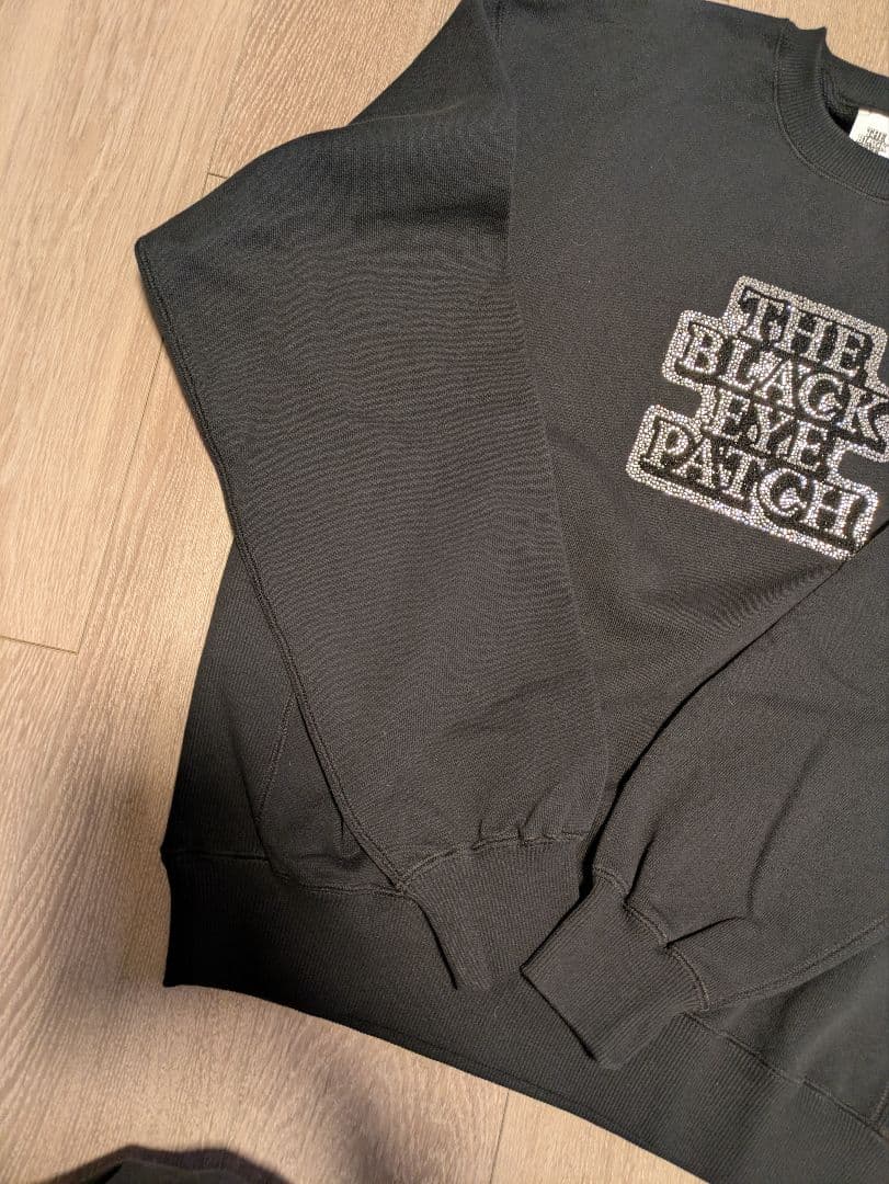 未使用　ブラックアイパッチ　ラインストーントレーナー　s