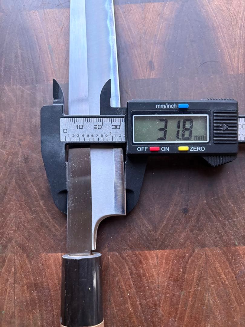 堺打刃物　霞　切付　柳刃9寸　270mm 包丁　白鋼　和包丁　水牛　朴木