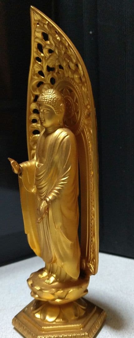 最終値下げ!仏像 釈迦如来 15.7cm(金メッキ) 高岡銅器(しゃかにょらい)