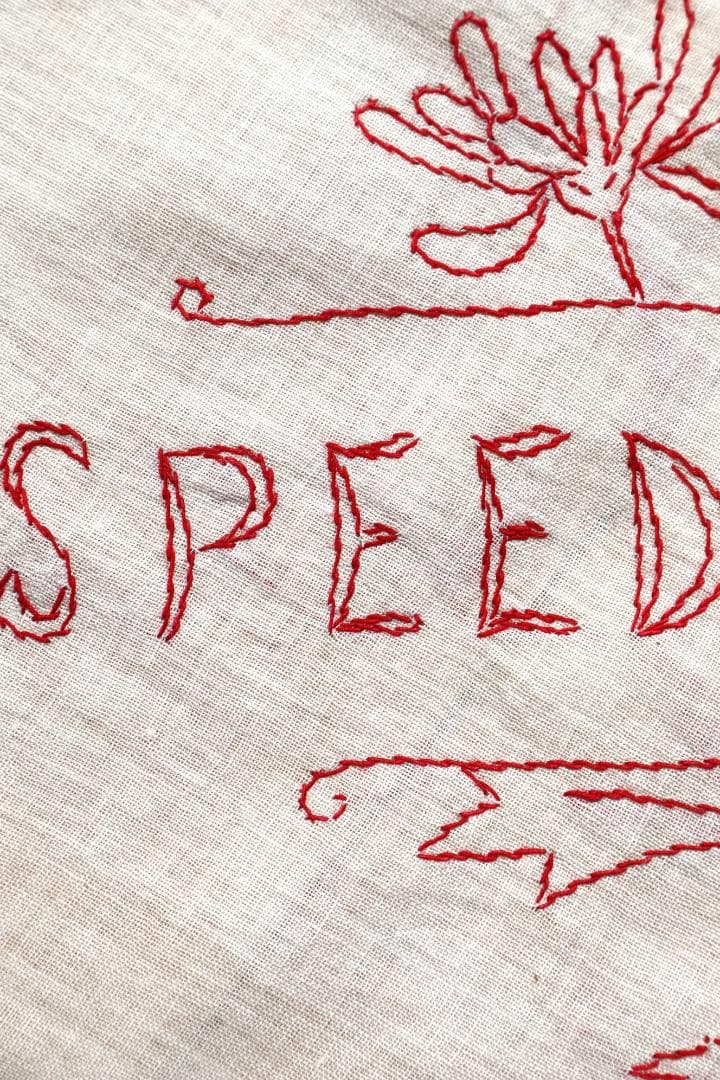 19th Victorian Red Work Layover Sham 夜