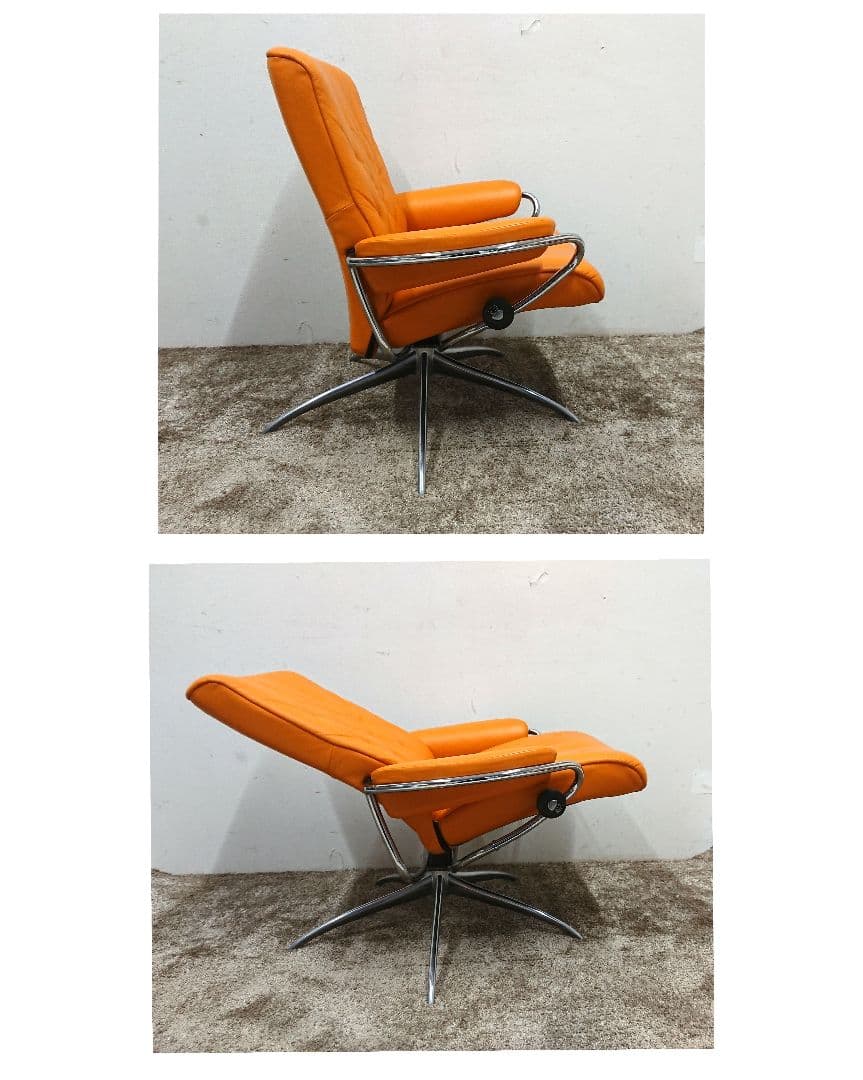 美品 EKONES Metro low メトロ リクライニング 回転 ソファ