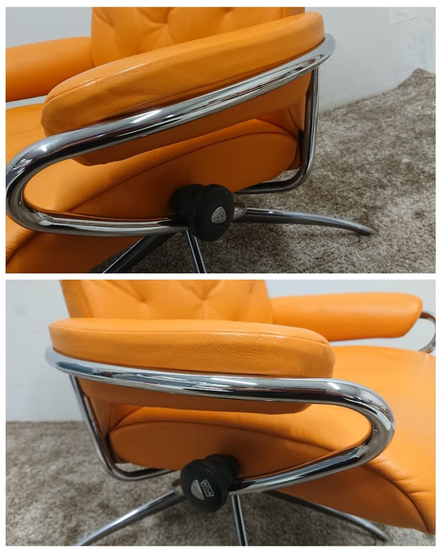 美品 EKONES Metro low メトロ リクライニング 回転 ソファ