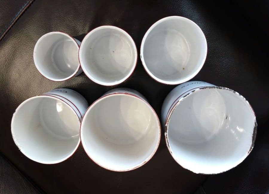 フレンチアンティーク　ホーロー　キャニスター　6個セット