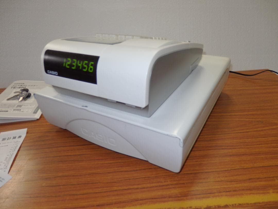 7020白 設定無料 TE-400 高性能 レジスター 軽減税率対応 横型領収証