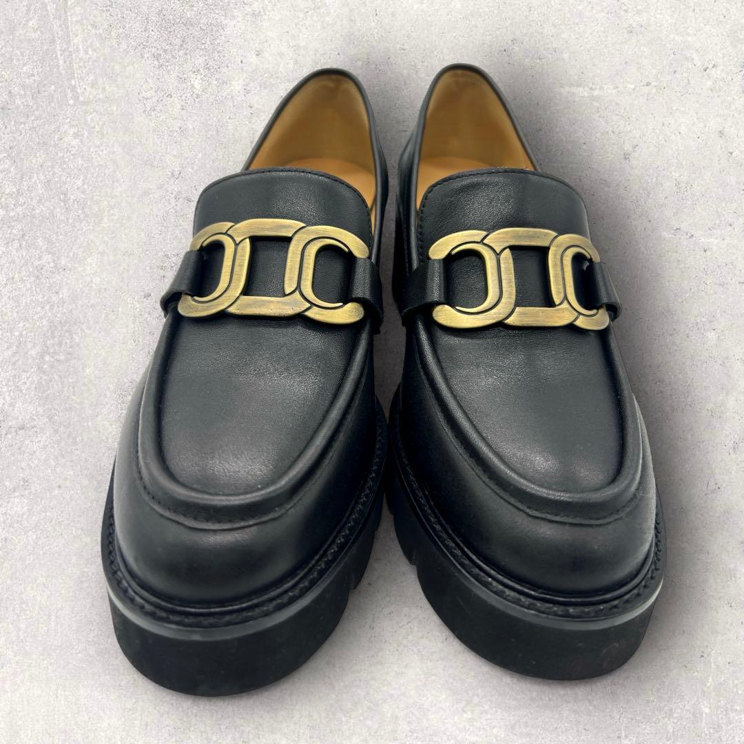 美品☆MACKINTOSH PHILOSOPHY ☆厚底ローファー☆ブラック☆