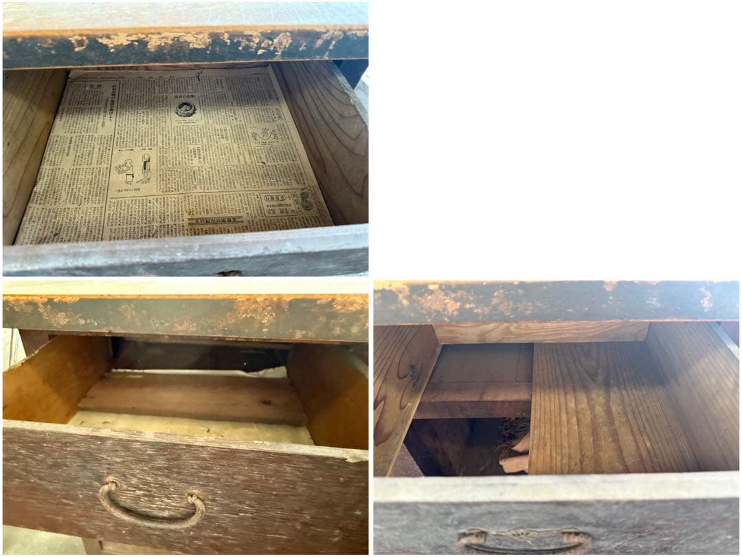 n*9様 【O-1831】作業台 ワークテーブル 机 昭和レトロ アンティーク