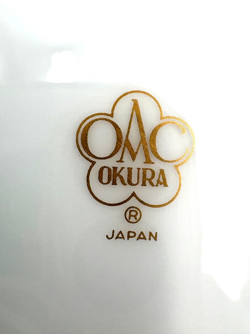 大倉陶園 OKURA 色蒔き20cmデザートプレート　クリームイエロー6枚セット