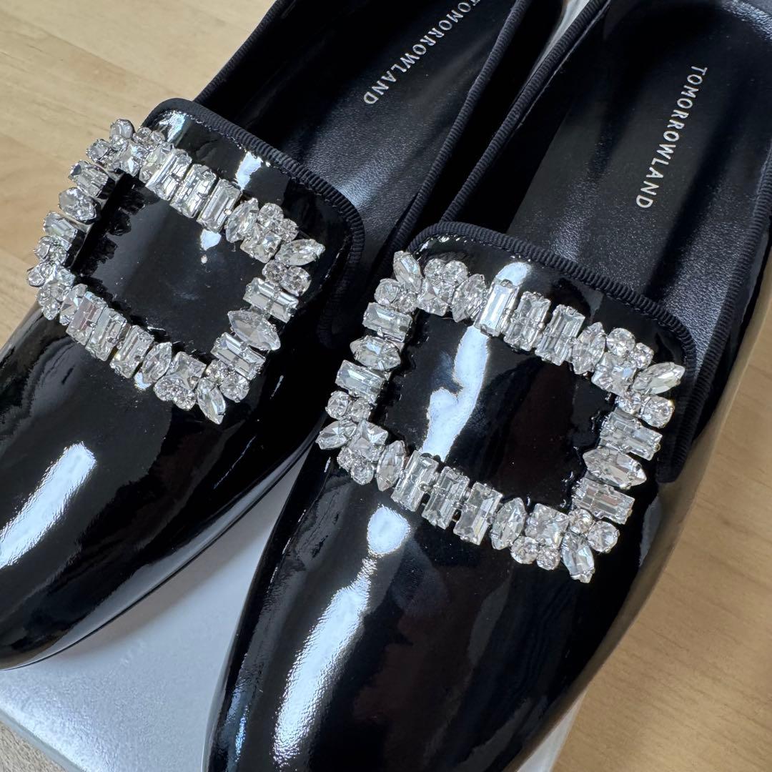 ピッピシックビジューオペラローファー　トゥモローランド パンプス　エナメル　37