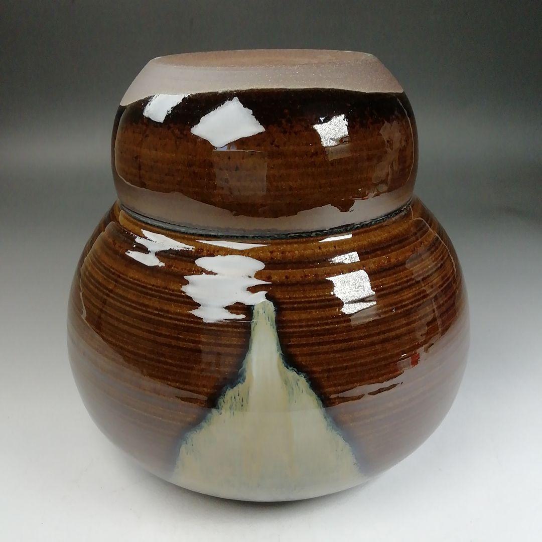 Ｗ１５４　水指　『高取焼』『箪瓢水指』『高取喜恵 造』　共箱　茶道具