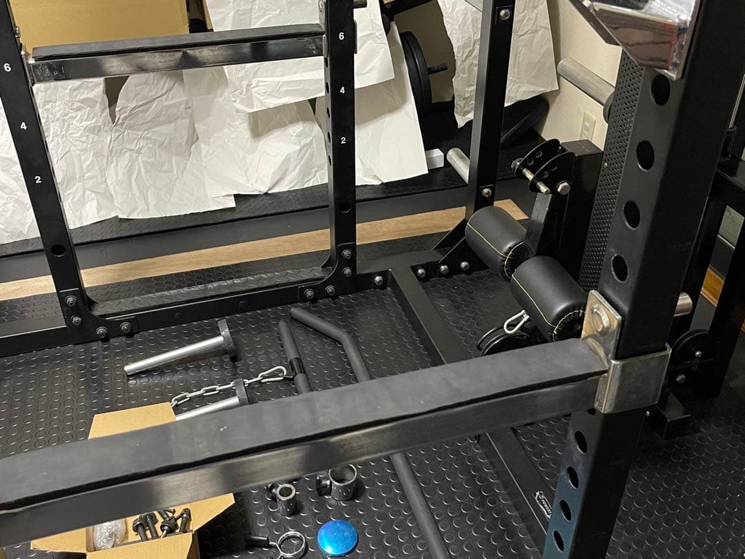 【引取り】ハーフラックとしても使えます パワーテック パワーラックセット