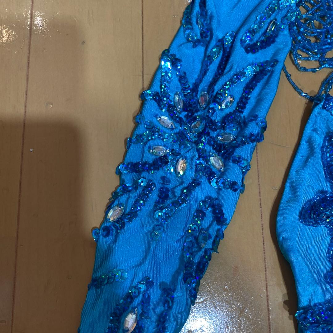 定価6万　青いビーズ装飾 ベリーダンス　衣装