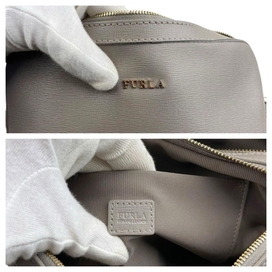 ✨美品 フルラ FURLA ショルダーバッグ　グレー　斜め掛け　クロスボディ