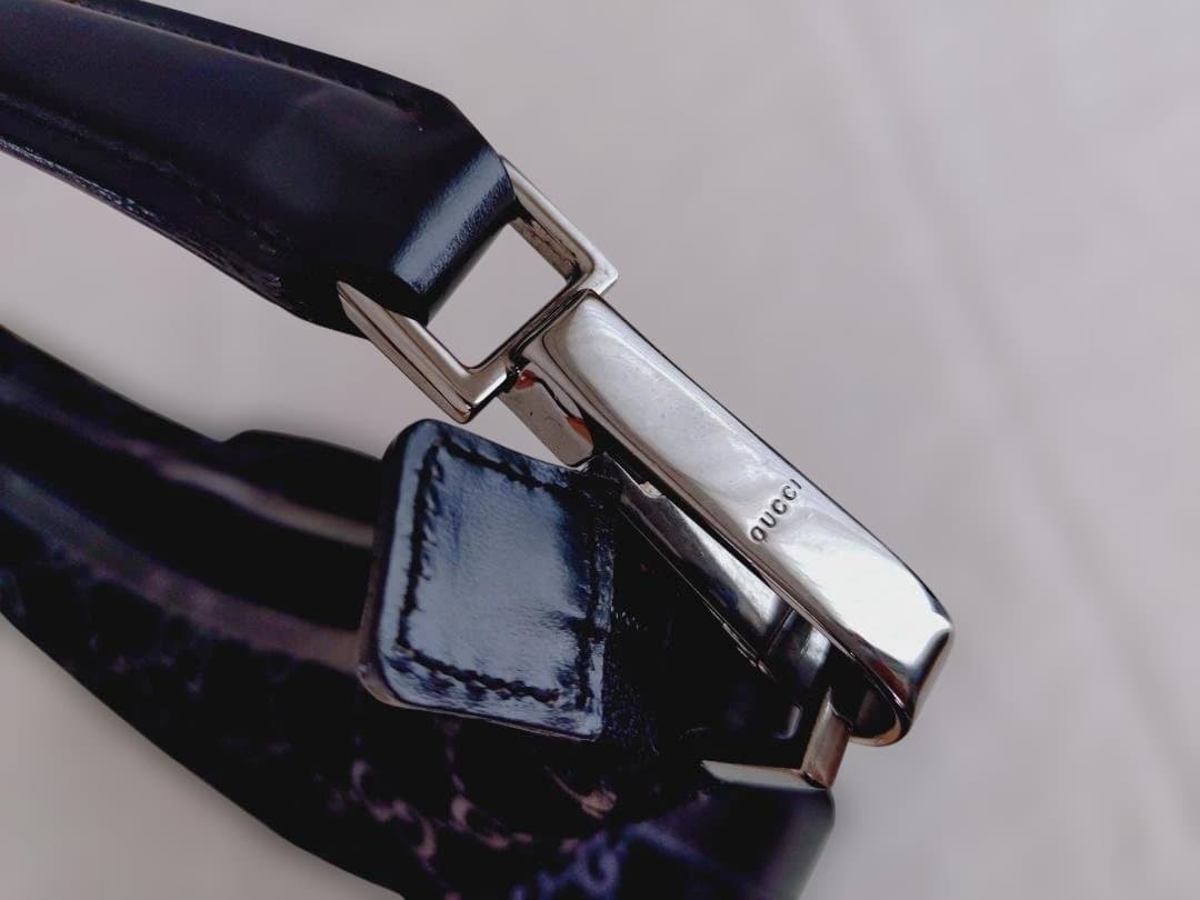 GUCCI スエード GG ショルダーバッグ 黒