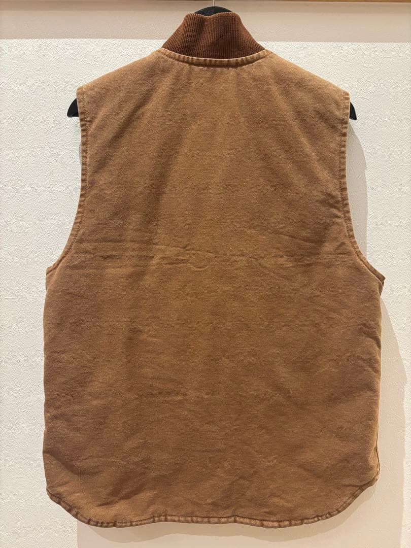 Carhartt ブラウン ダックベスト　キルティング中綿M相当