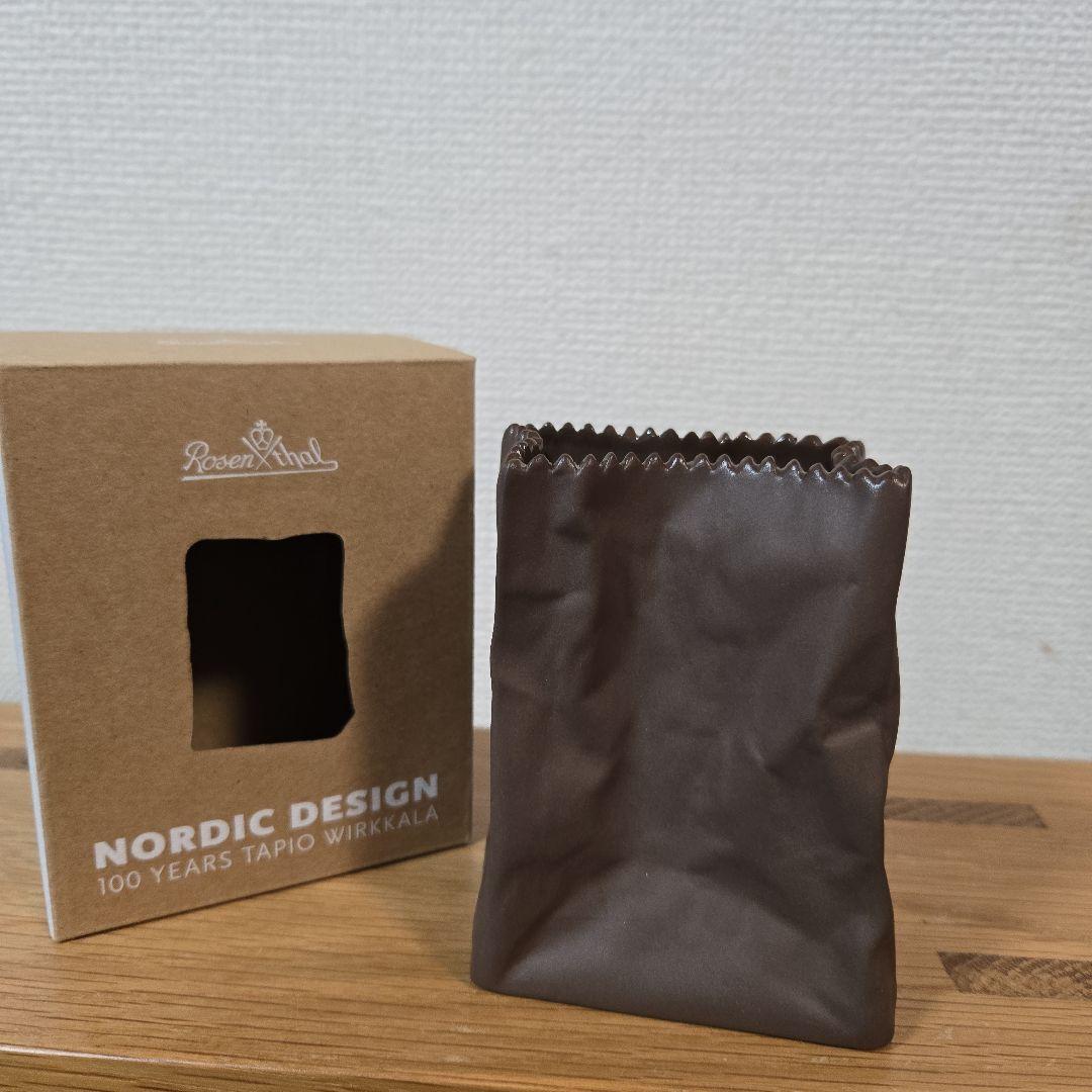 レア‼【未使用】 ローゼンタール(PAPER BAG VASE) フラワーベース