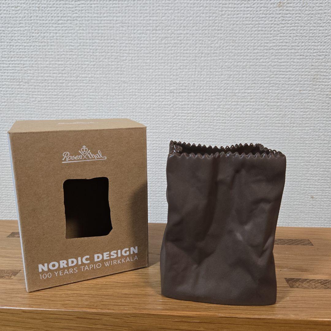 レア‼【未使用】 ローゼンタール(PAPER BAG VASE) フラワーベース