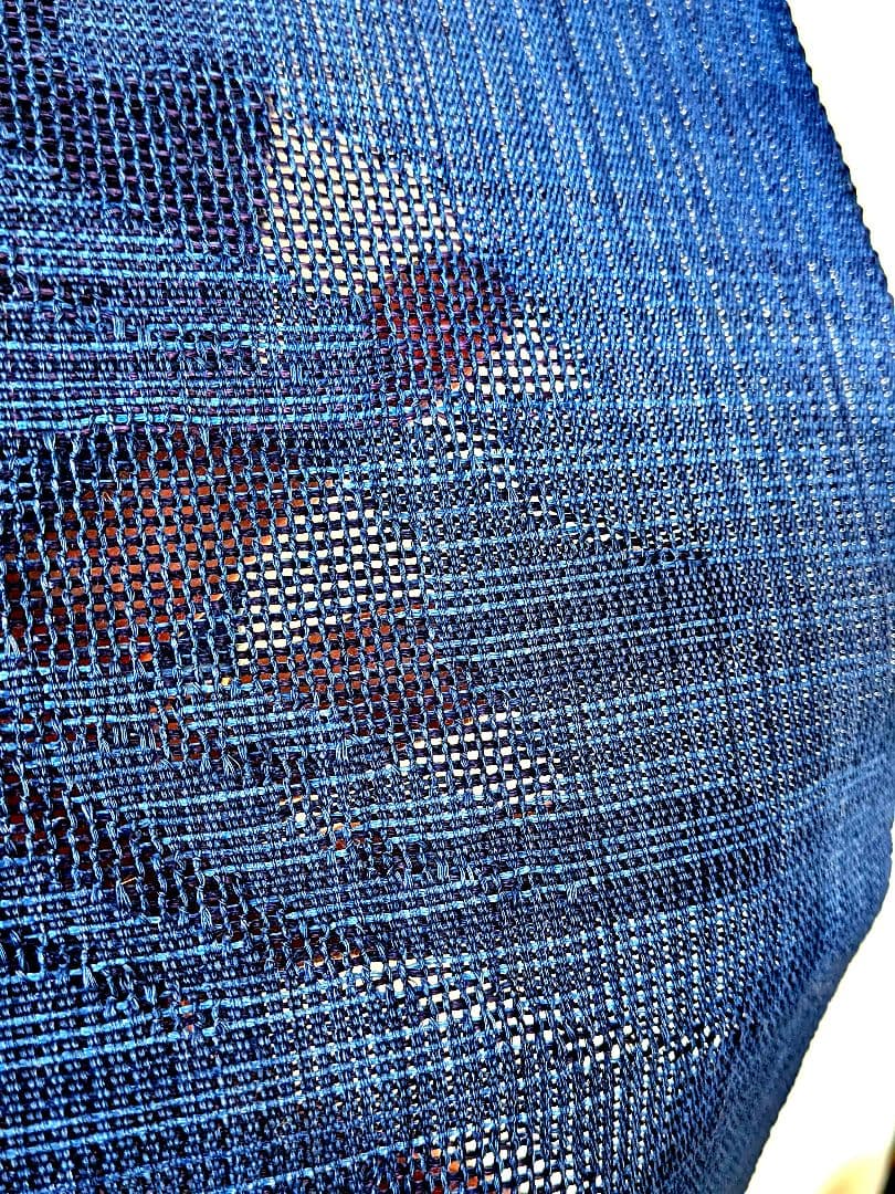 正絹　夏帯　松透かし織