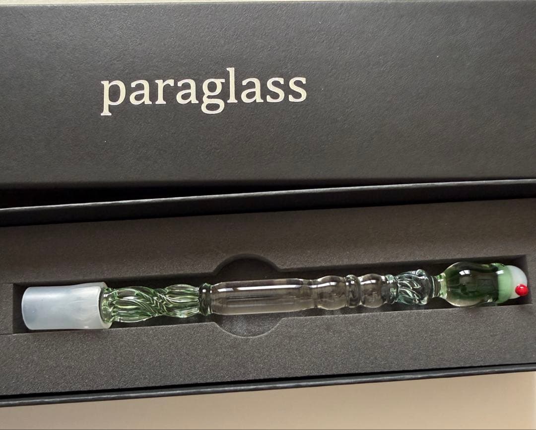paraglass 恋するガラスペン　クリームソーダ　初期のもの　グリーン
