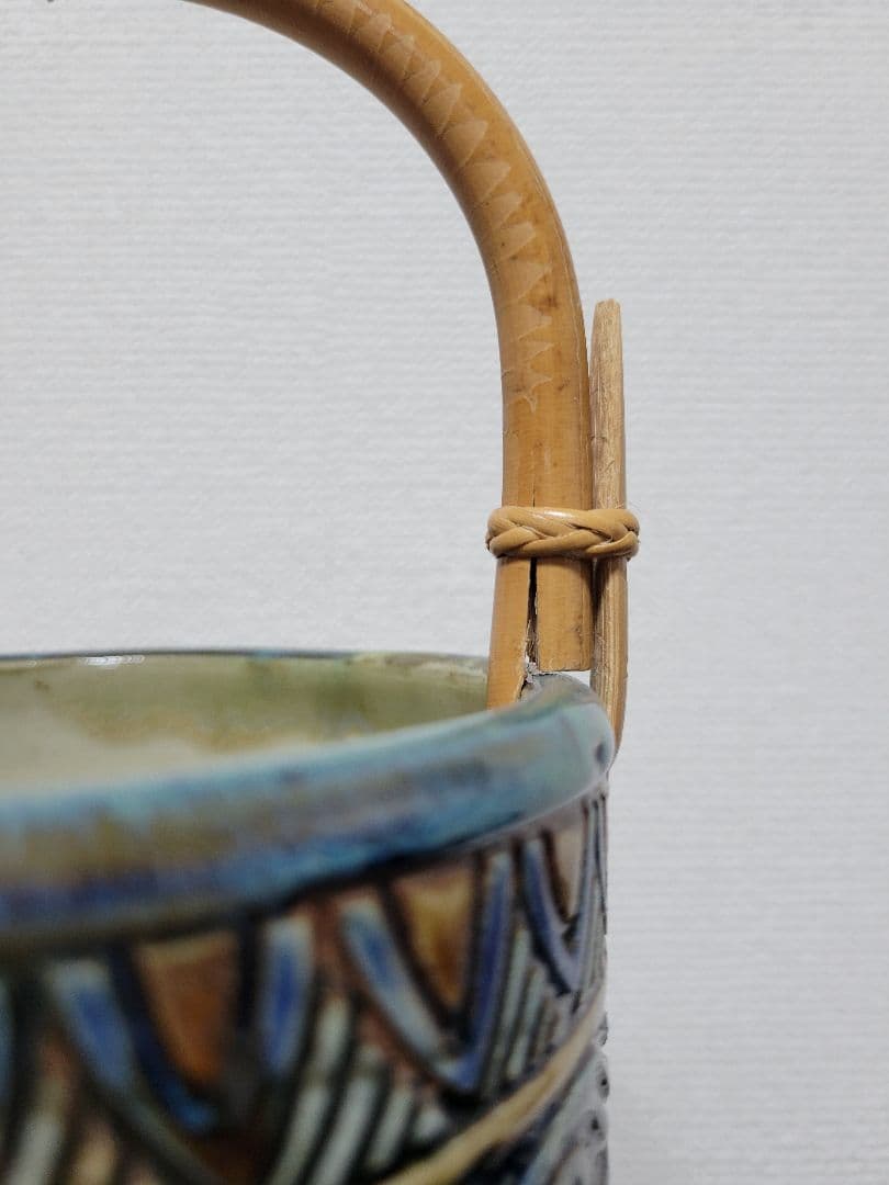 宮城須美子作 沖縄 やむちん　花器　花瓶　フラワーベース　置物　インテリア