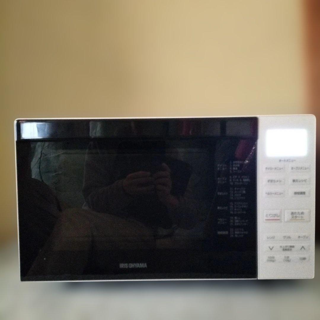 週末迄限定値下！美品☆アイリスオーヤマMO-F1810オーブンレンジ 白使用2週