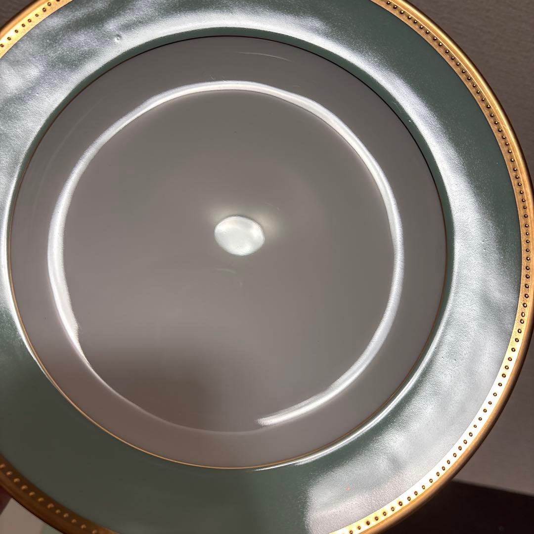大倉陶園　メイグリーン　デザートプレート　20cm 金彩金蝕