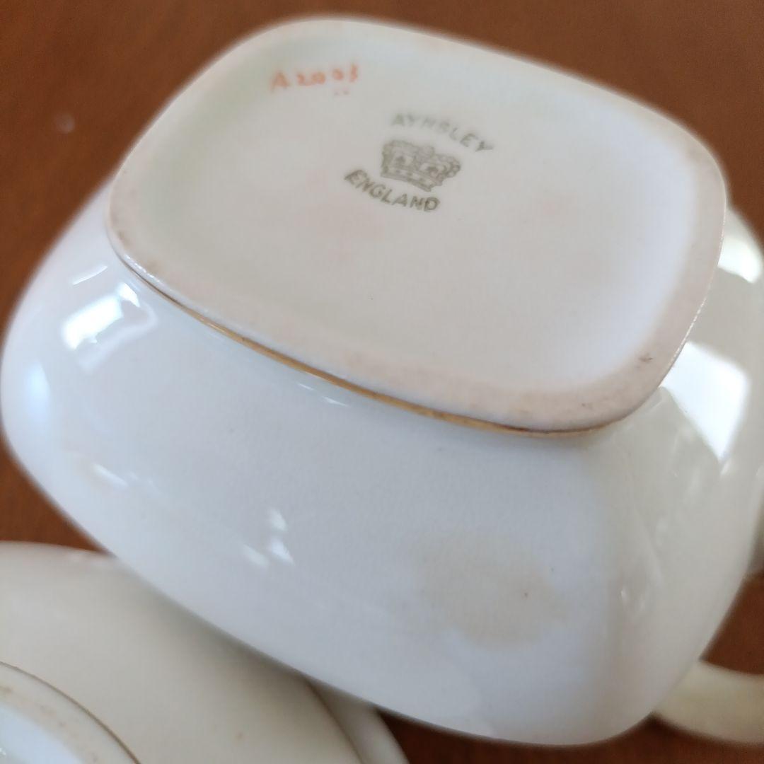 aynsleyアンティーク　アフタヌーンティーセット　 金縁 4人分