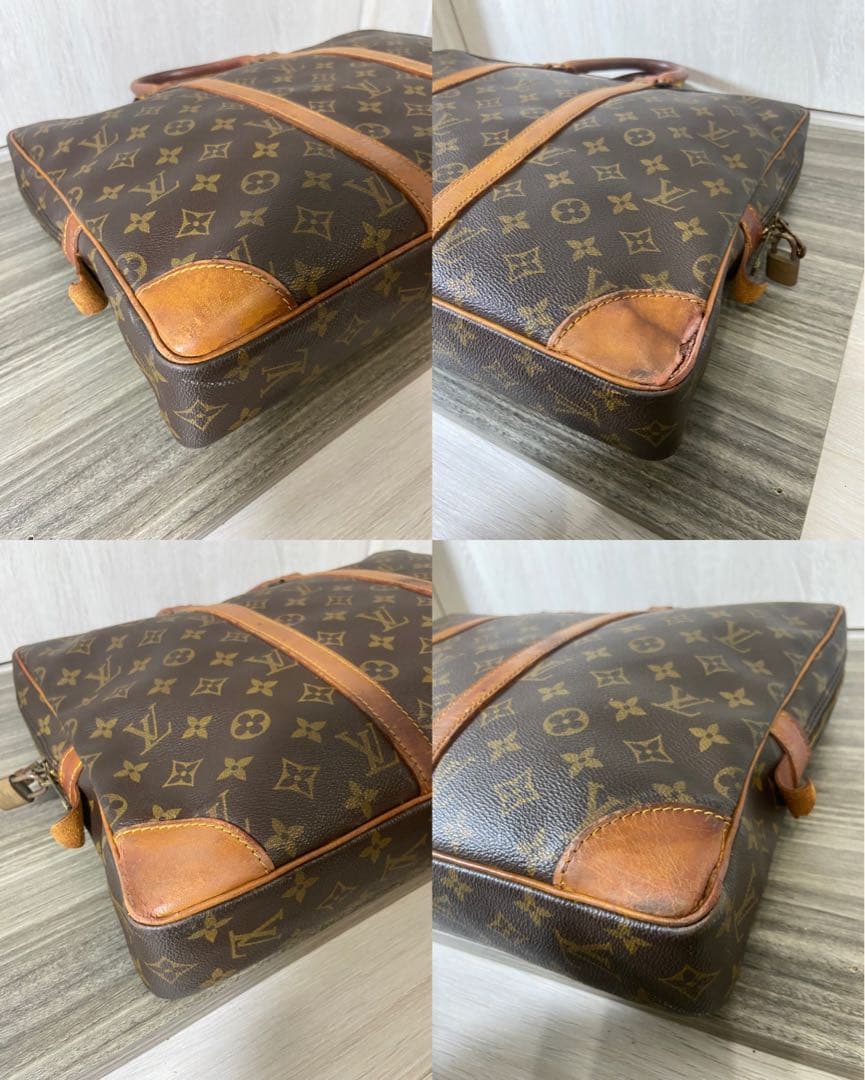 ルイヴィトン　モノグラム ポルトドキュマン　ヴォワヤージュ ビジネスバッグ　茶色