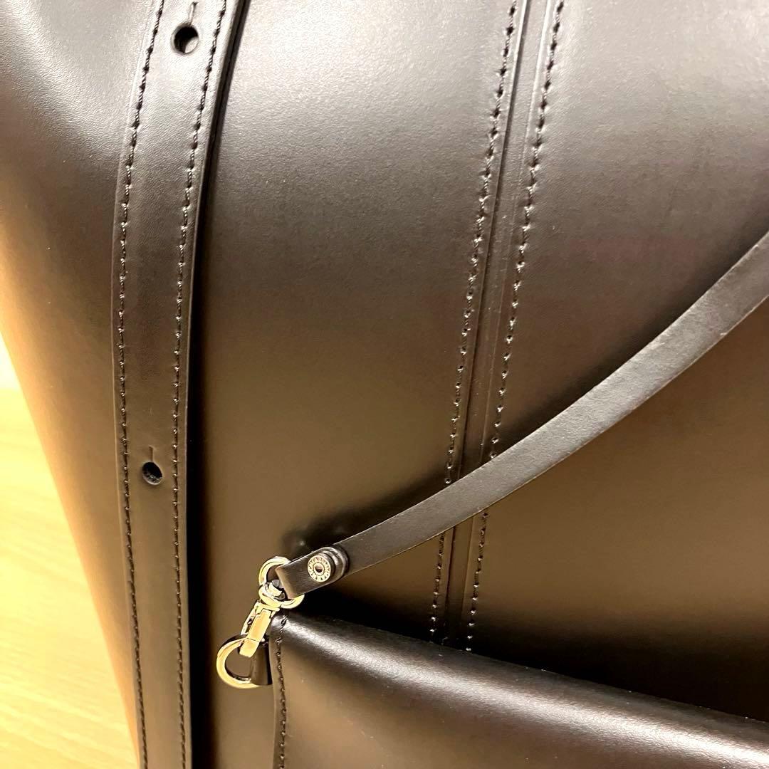 新品タグ付ジャンニキアリーニ◆本革トートバッグ大きめ希少サイズ黒6万イタリア製