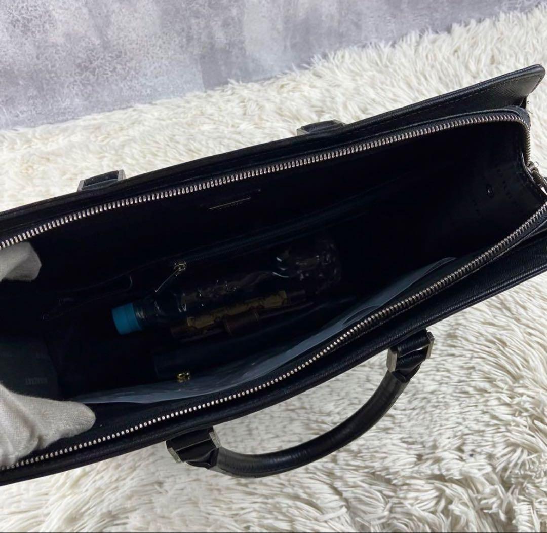 極美品 BURBERRY レザー ビジネスバッグ サフィアーノ ブラック