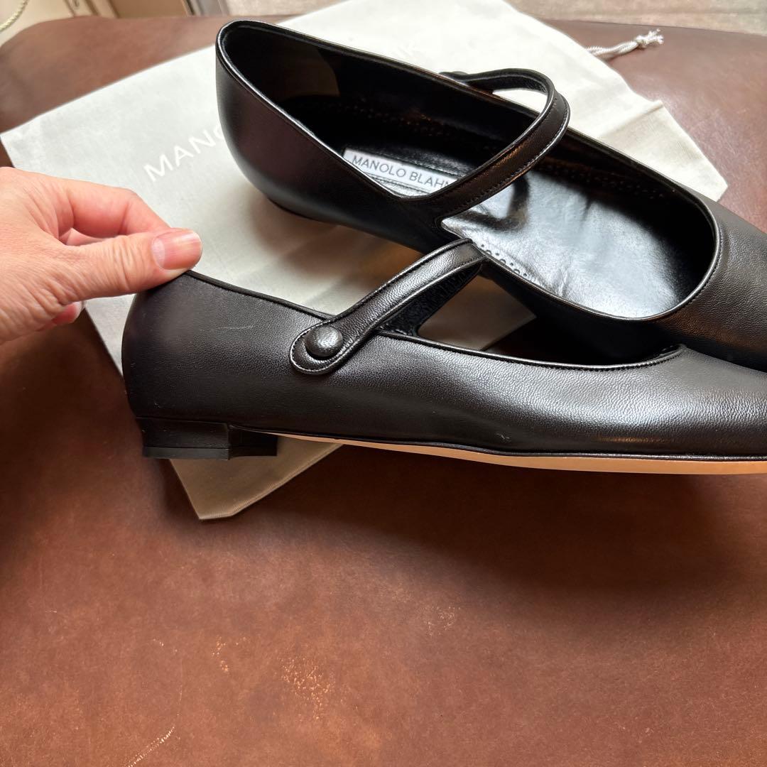 ♪新品MANOLO BLAHNIK マノロブラニク　グルグル39.5ブラック