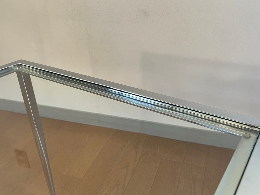 モダンスタイル　ガラスサイドテーブル　ミッドセンチュリー　ヴィンテージ　90's