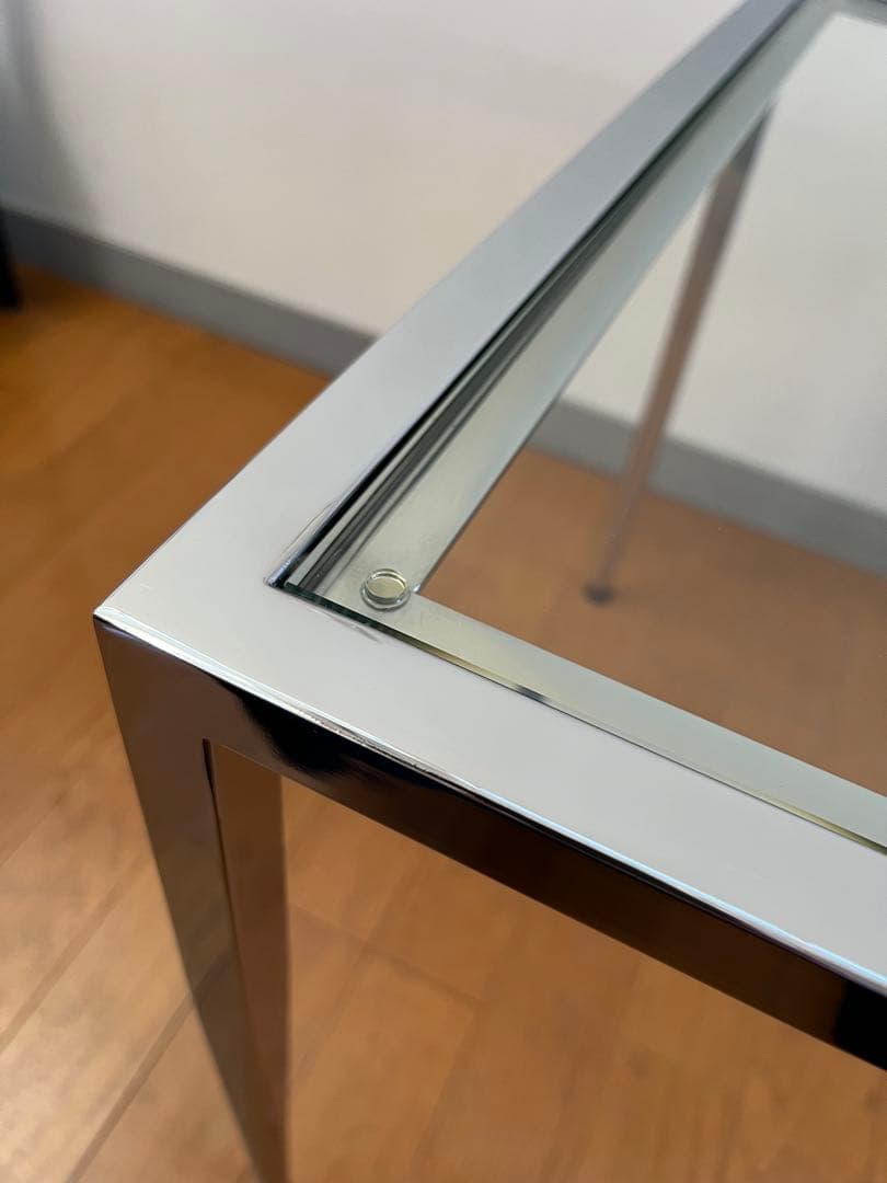 モダンスタイル　ガラスサイドテーブル　ミッドセンチュリー　ヴィンテージ　90's