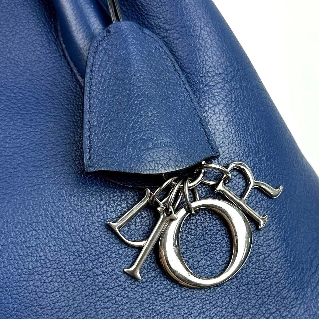 【美品】ディオール　オープンバー　ショルダーバッグ　2way　トロッター　レザー