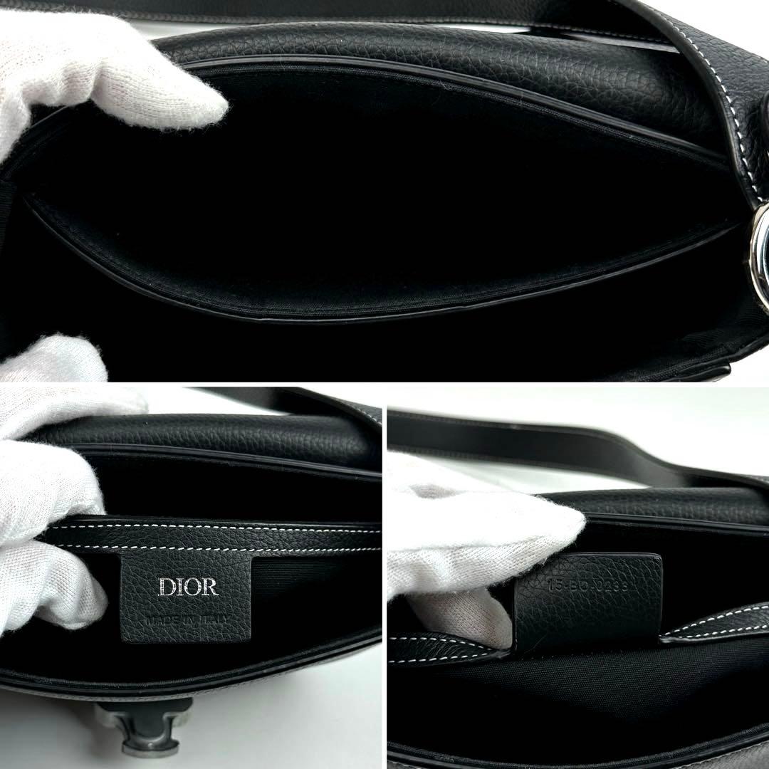 極美品■ディオール　サドル　ショルダーバッグ　メッセンジャー　ミニ　カーフレザー