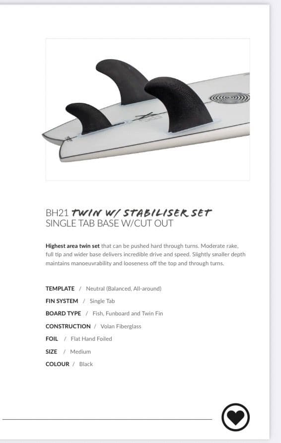 T*i様 ブラックハート　BH2+1 フィン　フューチャーフィン　ツインスタビ