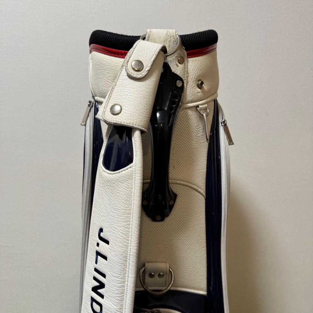 J.LINDEBERG J.リンドバーグ キャディバッグ レザー ホワイト