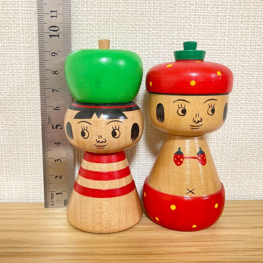 クッキーズ cookies いちご 青りんご 2体セット こけし 青森 弘前市