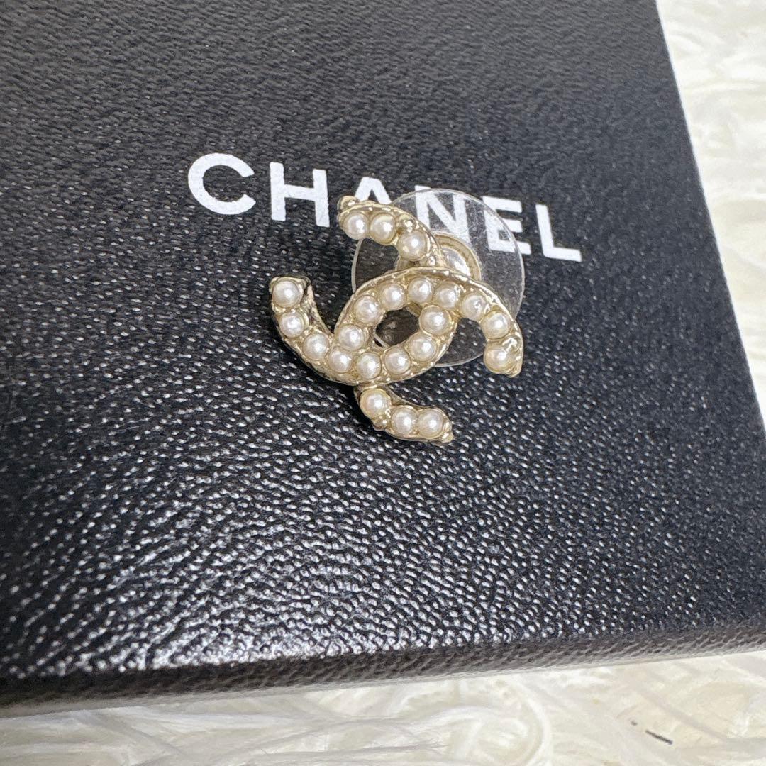 Chanel シャネル CCロゴ ピアス ココマーク パール ゴールド 片耳用