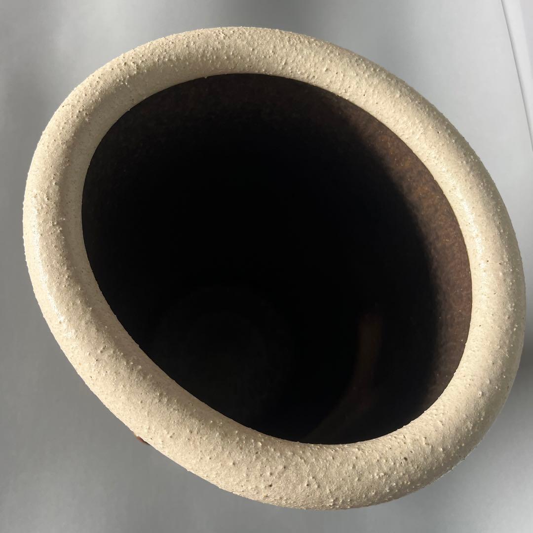 信楽焼傘立て  ふくろう彫 高さ４7cm