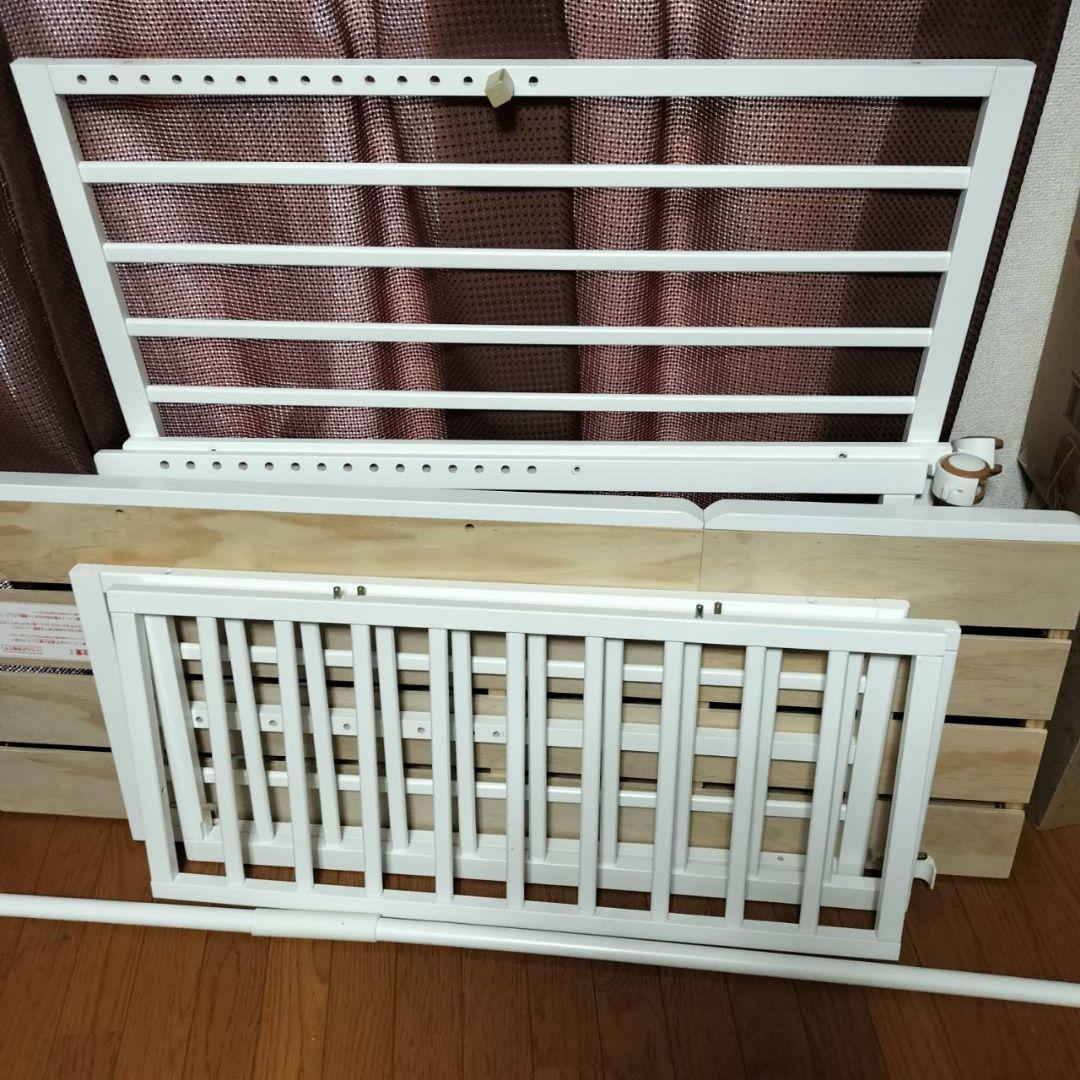 そいねーる＋ロング　ホワイト ベビーベッド 大和屋　マット付き　送料込み